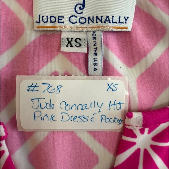 Jude Connally Fuchsia and White Patterned Mini Dress - Picture 5 of 5